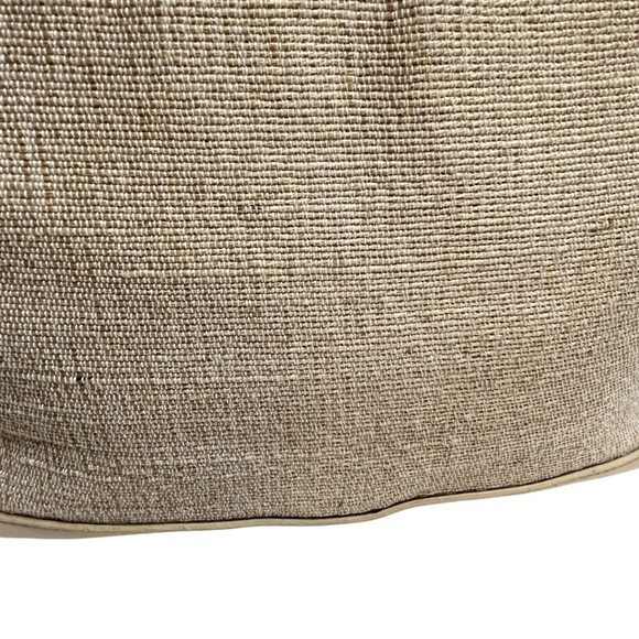 ETIENNE AIGNER Woven Cream Ivory Genuine Leather Trim Shoulder Bag Purse Handbag - Picture 12 of 16